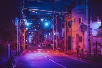 4k Japan Night View Background Pictures