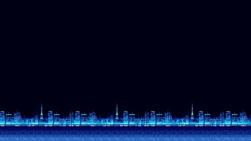 8 Bit Blue Abstract Background Wallpapers