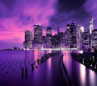 Purple Aesthetic City Android Backgrounds