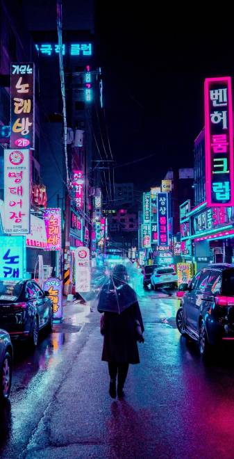 Neon, City, CyberPunk Aesthetic Android Backgrounds image