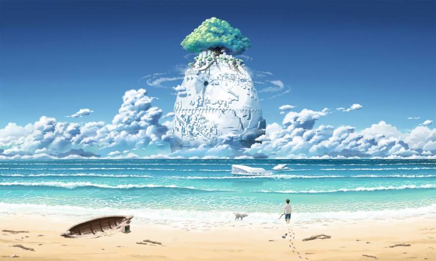 Beautiful Anime Beach Background Wallpapers