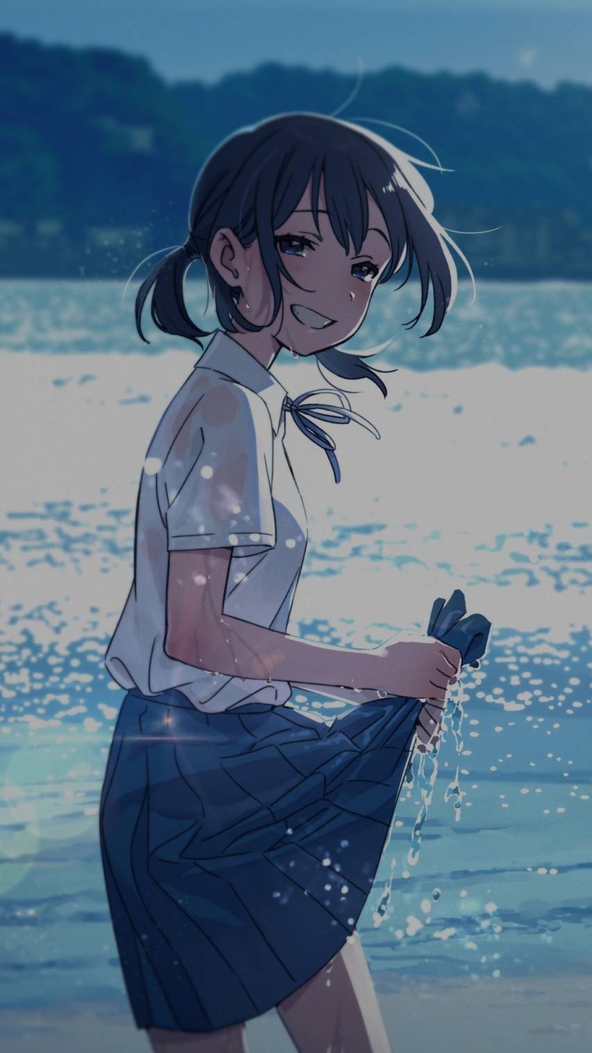 Cute Anime Beach iPhone Wallpapers free