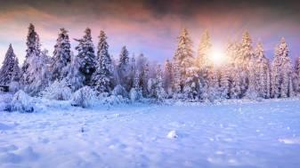 Winter, Sunset, Aesthetic Sunlight Wallpapers for Mac Desktop