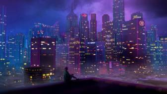Download Top Free Anime City Background Night