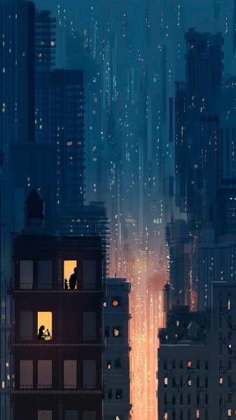 Download Anime City Background Night for iPhone
