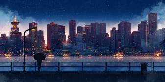 Anime City Night 5k, 4k Wallpaper