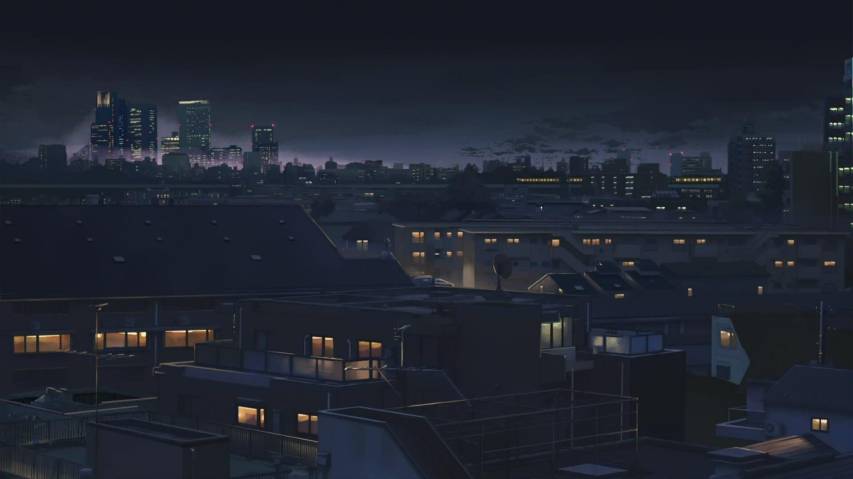 1920x1080 Anime City Wallpaper Night