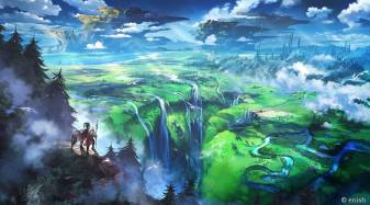 Super Anime Landscape hd Desktop Wallpaper