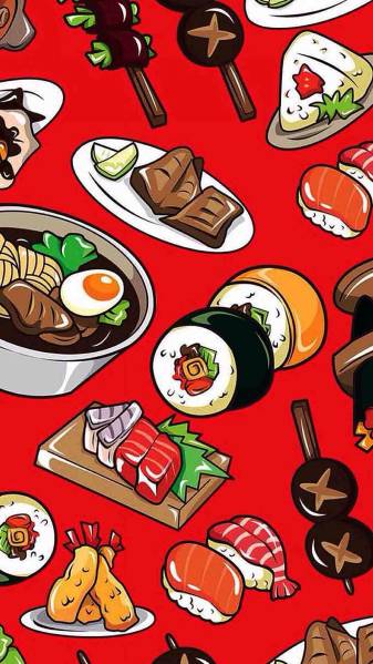 Awesome Anime food Background Wallpapers for iPhone