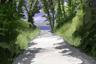 4k free Anime Forest Wallpaper