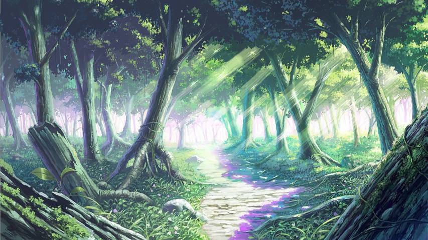 Anime Aesthetic Forest Wallpaper hd