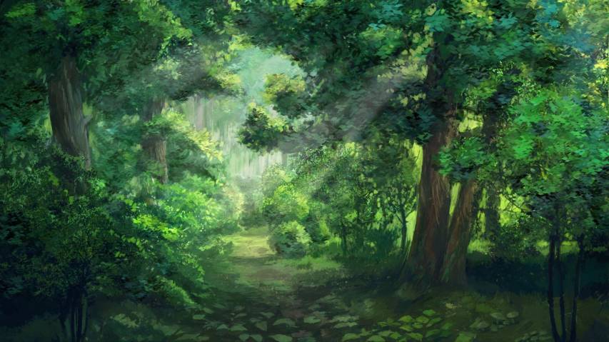 Green background with anime fantasy green girl anime HD wallpaper   Peakpx