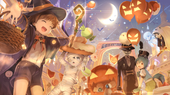 Anime, Halloween, Cute, Girls, Aesthetic Wallpaper