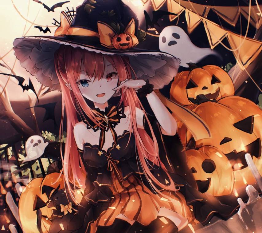Anime Halloween Beautiful Wallpaper hd high Size