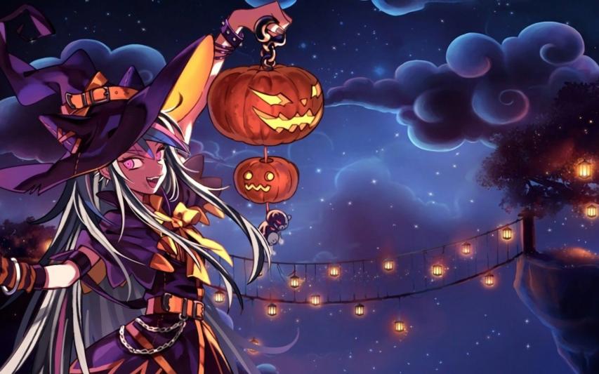 Download Anime Halloween Desktop Wallpaper