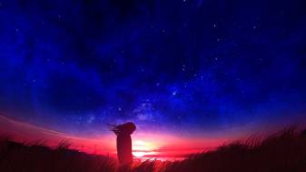 Anime 4k free Night Sky Background