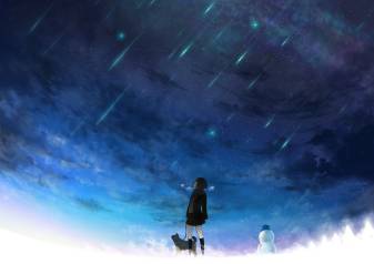 Watch The Stars With Anime Night Sky Wallpaper