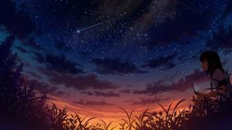 The Magic of Anime Nights Best Night Sky Wallpaper
