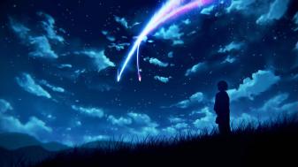 Best free Pictures of Night Sky Anime Wallpaper