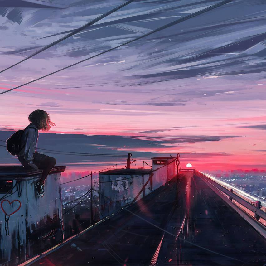 329914 Anime, Sunset, Scenery, Trees, 4k - Rare Gallery HD Wallpapers