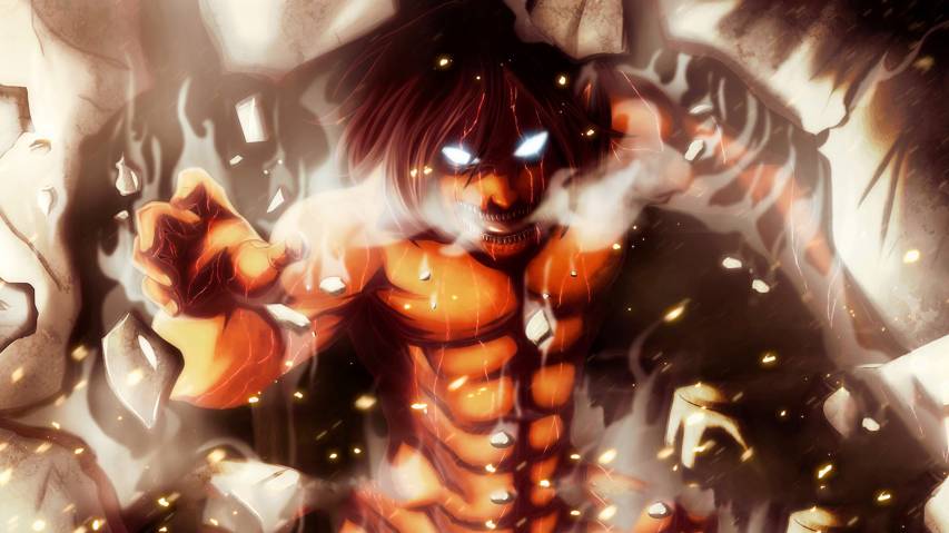Anime Goku Attack on Titan Desktop Wallpaper