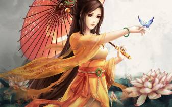 Beautiful, Anime, Chinese Girl Background