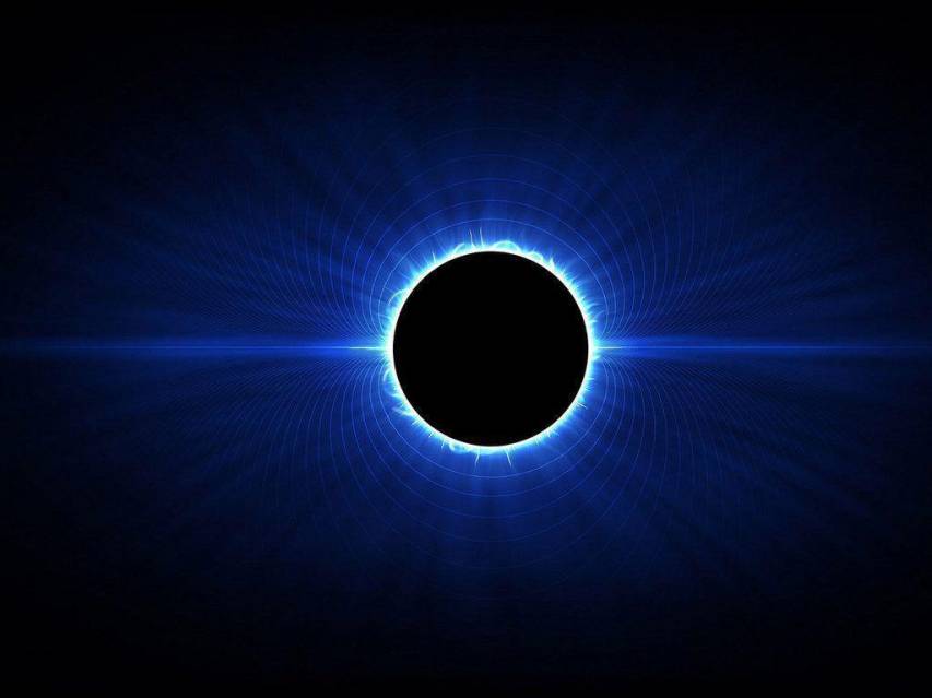 Lunar eclipse Black and Blue Wallpaper