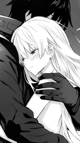 Black White Aesthetic Anime love Wallpapers for iPhone