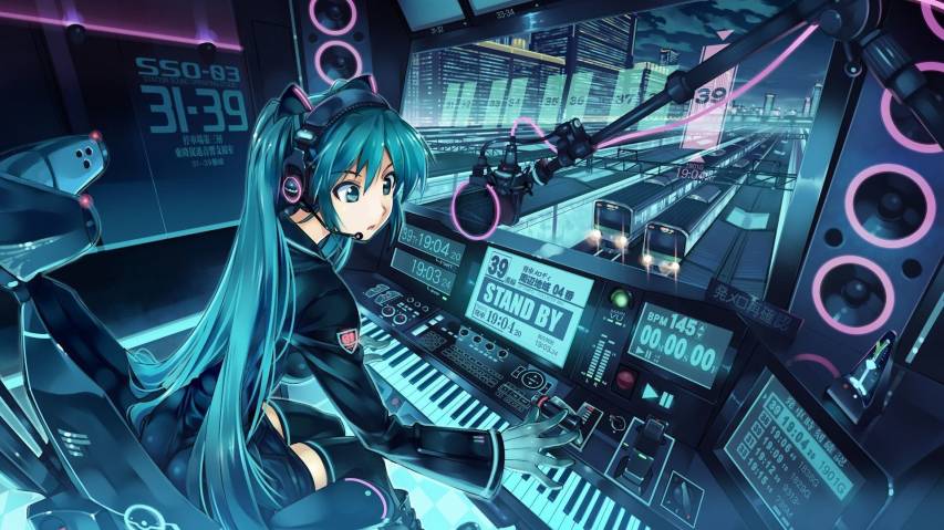 Anime, Girl, Blue, Aesthetic  Desktop Backgrounds