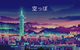 Blue Aesthetic Anime City Pc Background images
