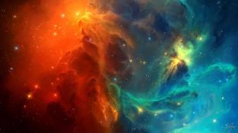 Beautiful blue and Red Galaxy Backgrounds