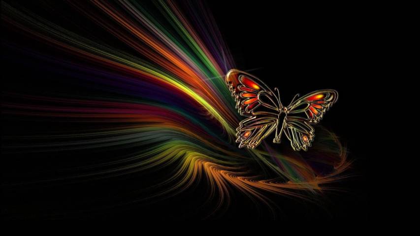 Abstract, Rainbow, Colors Butterfly 1080p Wallpapers