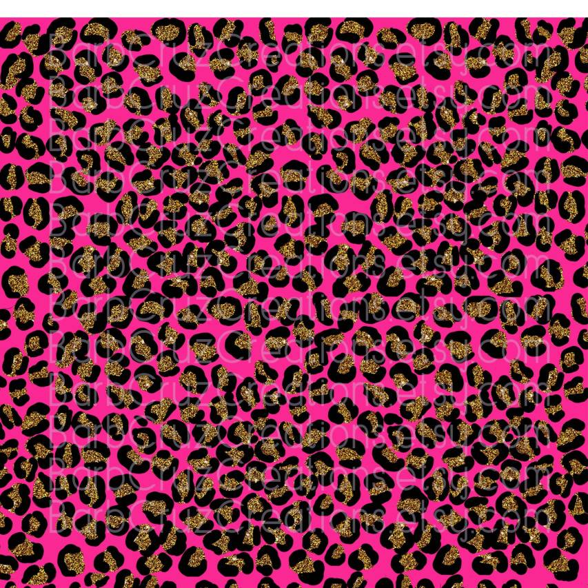 Cheetah Print Pink Glitter Wallpaper