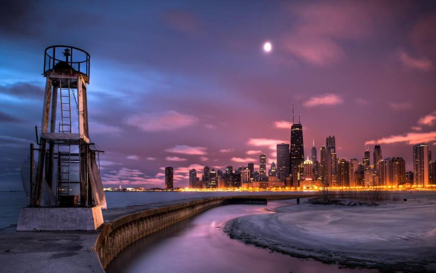 Best free Chicago skyline Computer Wallpapers