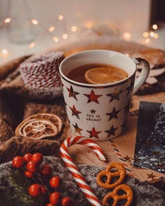 Coffee, Collage, Christmas, Aesthetic Phone Background