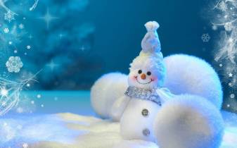 Download Christmas Aesthetic Snowman Desktop Background