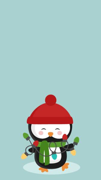 Christmas Snowman Phone Wallpaper