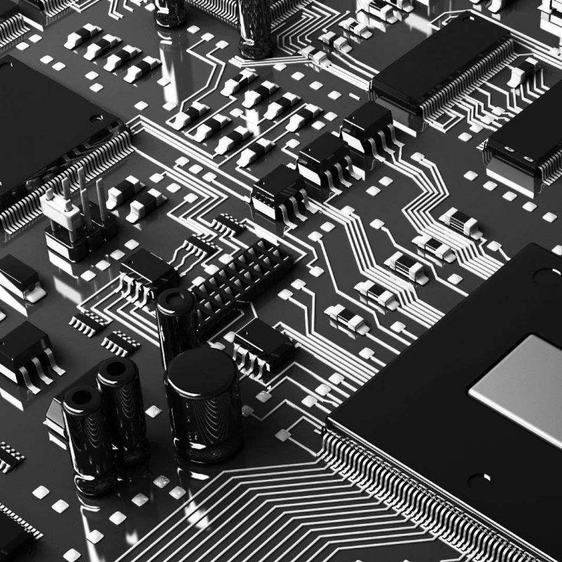 Circuit board Black and White hd Wallpapers