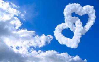 Love Heart Clouds image hd Wallpapers