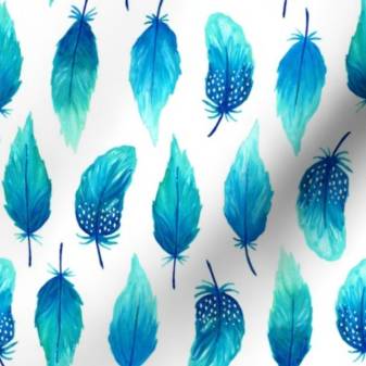 Print, Digital Art Colorful Feather Background