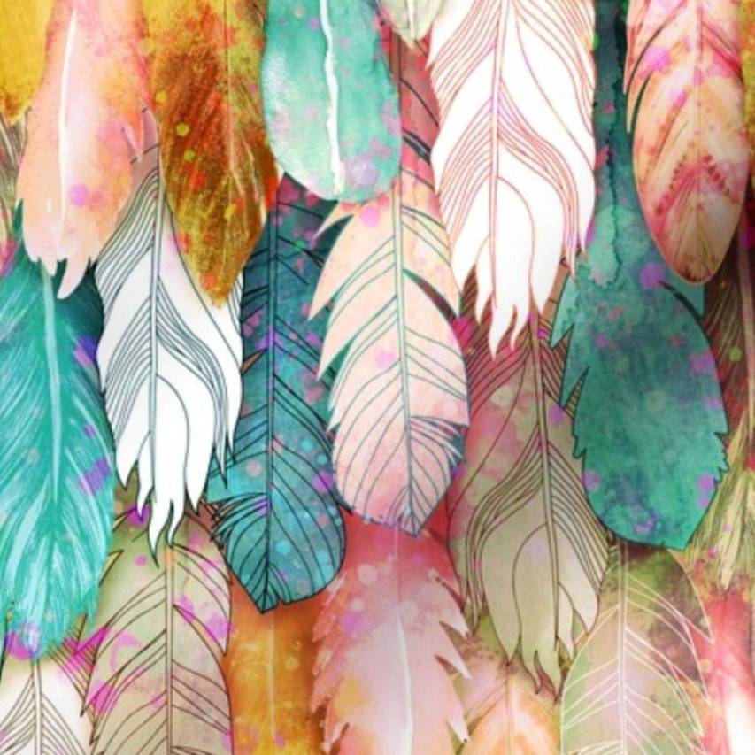 Best free Colorful Feather Background