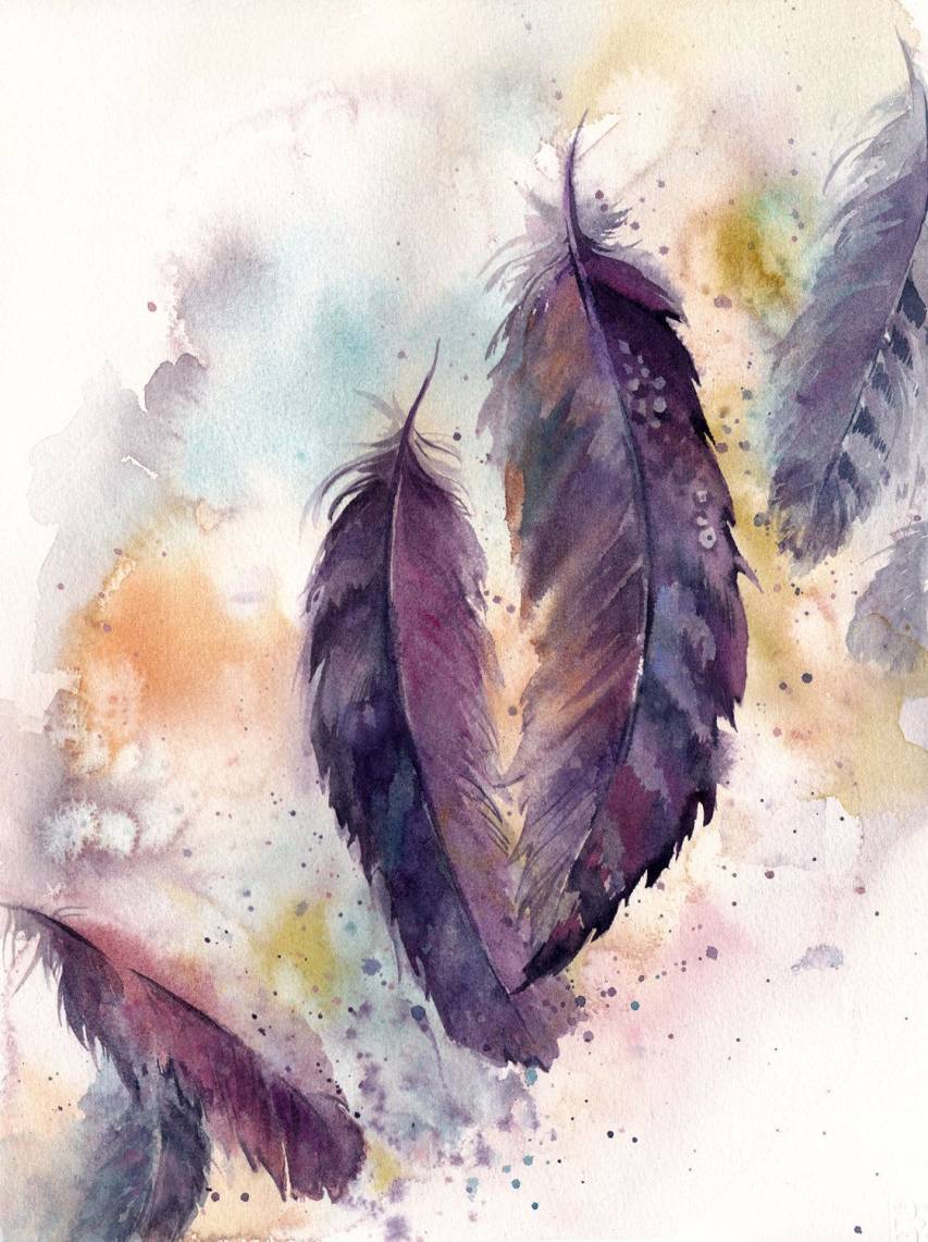 Art, Colorful, Feather, Canvas, by canostop, Phone