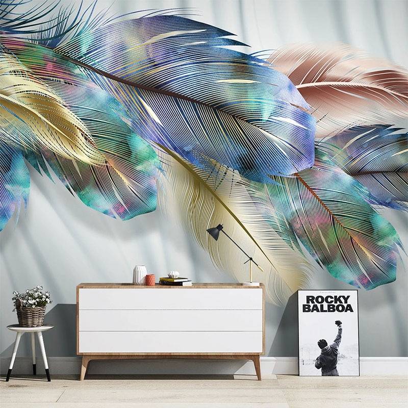 Super Digital Art Colorful Feather Wallpaper