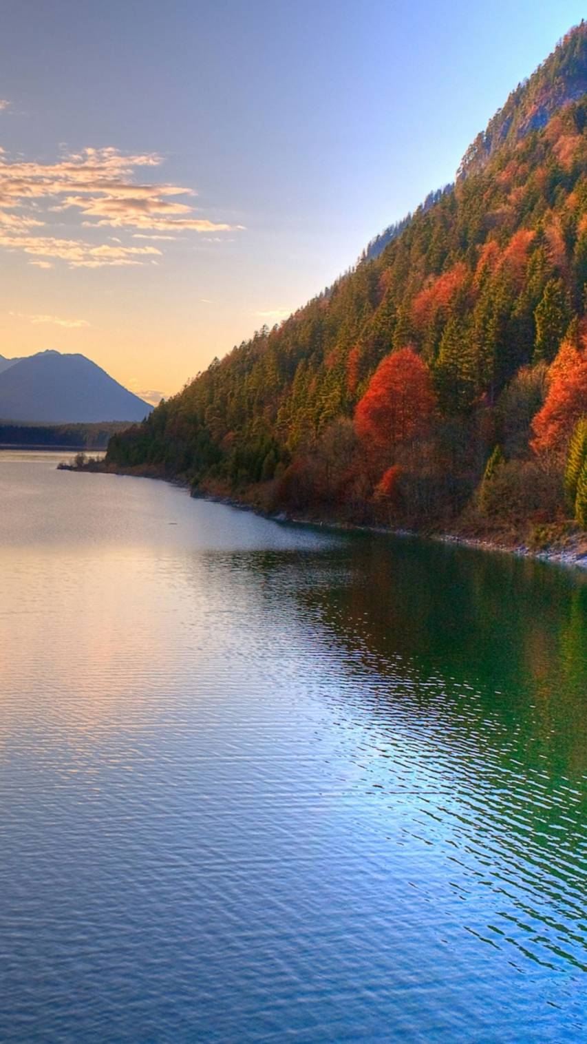 Autumn, Nature, Sea, Lake, Cool, iPhone 6s, Wallpaper,