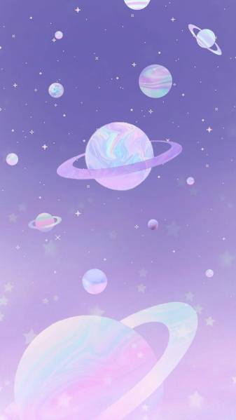 Cute Aesthetic Space Wallpaper for iPhone Devices