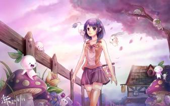 Cute Anime Girl hd Desktop Backgrounds free download
