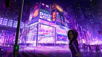 Purple Aesthetic CyberPunk Picture Backgrounds