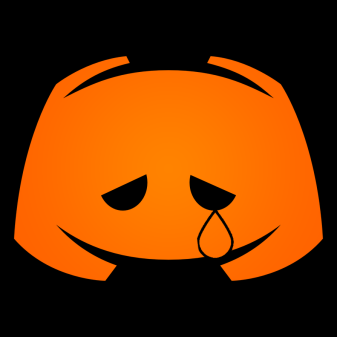 Sad Dicscord icon Orange Wallpaper