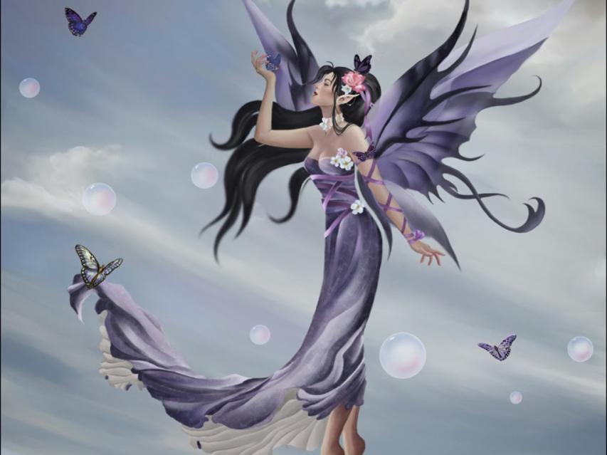 Fairy Art Drawings Background for Tablet