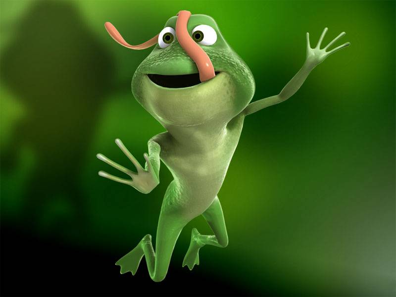 Animal, Frog, Green, Funny Desktop Background
